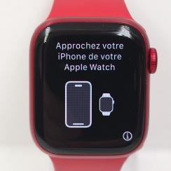Apple Watch Seria 7 GPS Aluminum 41mm (A2473), Red, Grad B, incarcator, baterie 96